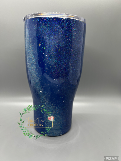 30 oz Modern Curve Tumbler  - Blue Milky Way